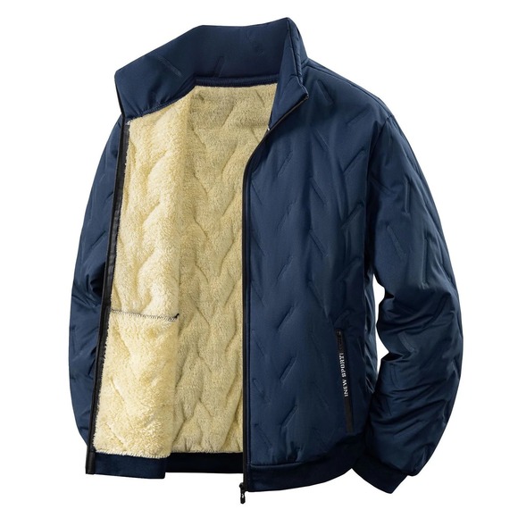 New Sporti Other - New Sporti Mens Navy Blue Sherpa Lined Quilted Puffer Jacket Hooded Winter Coat